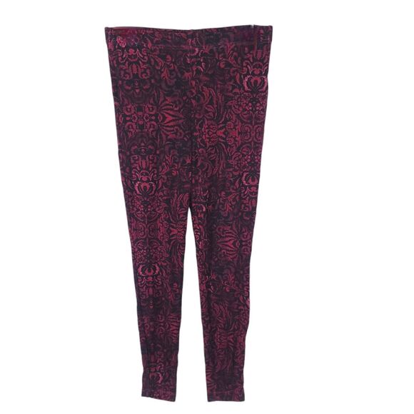 Chicos Fabulously Slimming Leggings Womens Medium Size 1 Floral Tummy Pants - Picture 1 of 9